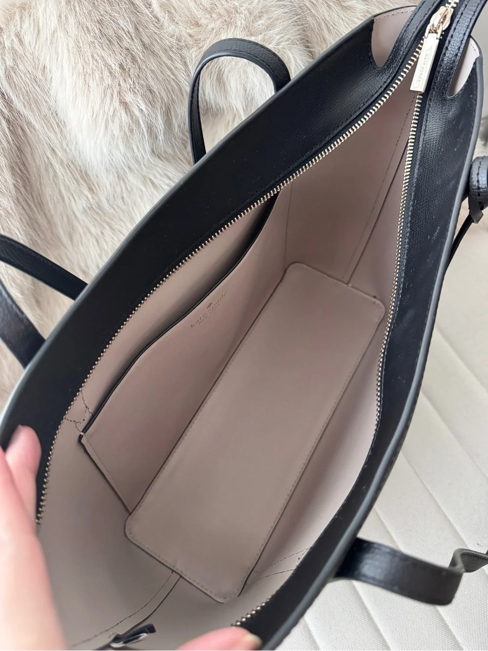 Kate Spade Black Pebbled Leather Tote